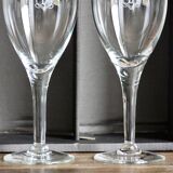 2 "D" monogrammed wine glasses
