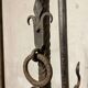 Brutalist folk art fireplace utensil holder