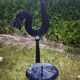 Wrought iron decoration rooster candlestick and plant holder