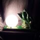 Green ceramic bedside lamp