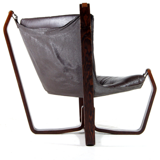 Vintage retro leather Falcon chair by Sigurd Ressell