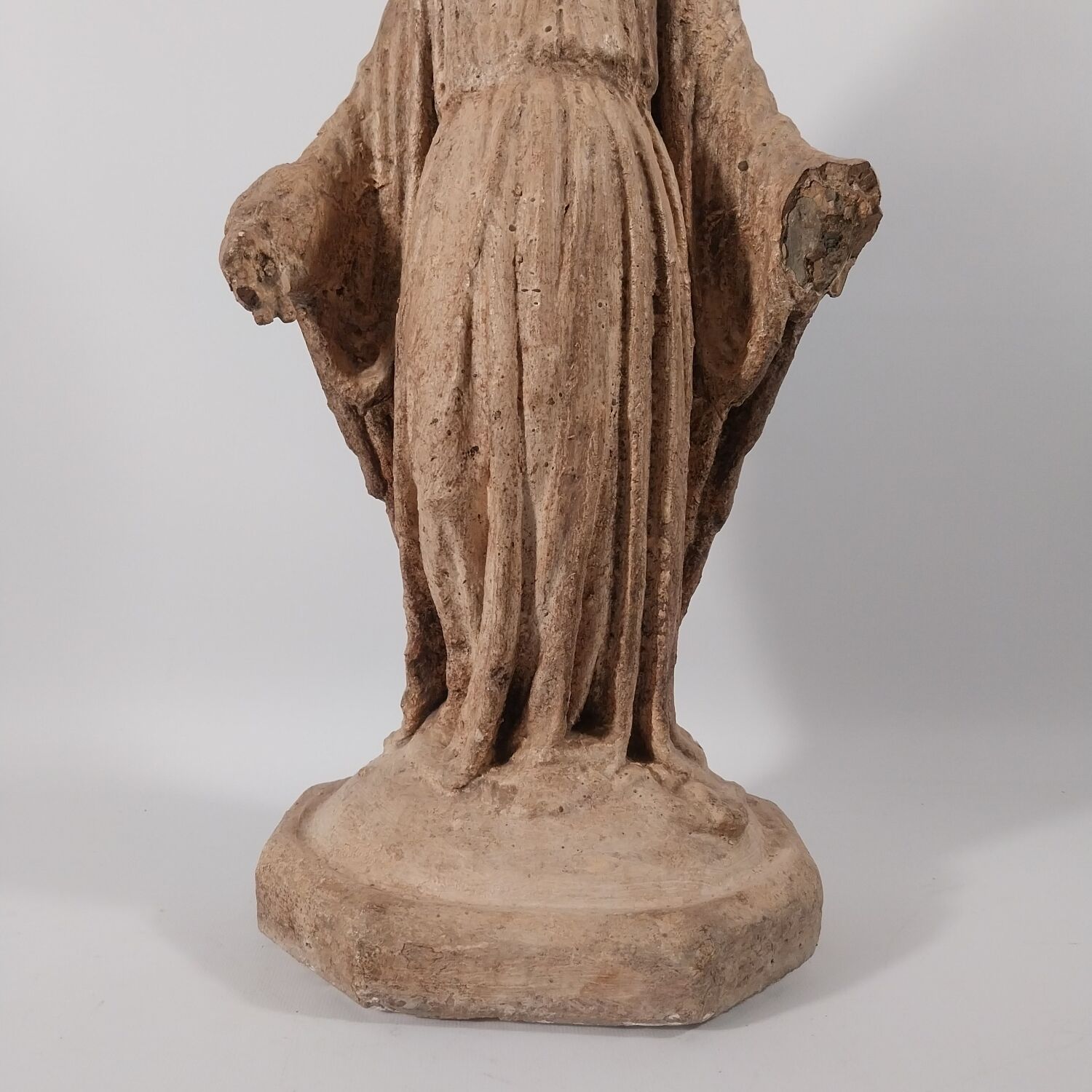 Virgin of devotion, patinated plaster, early nineteenth century