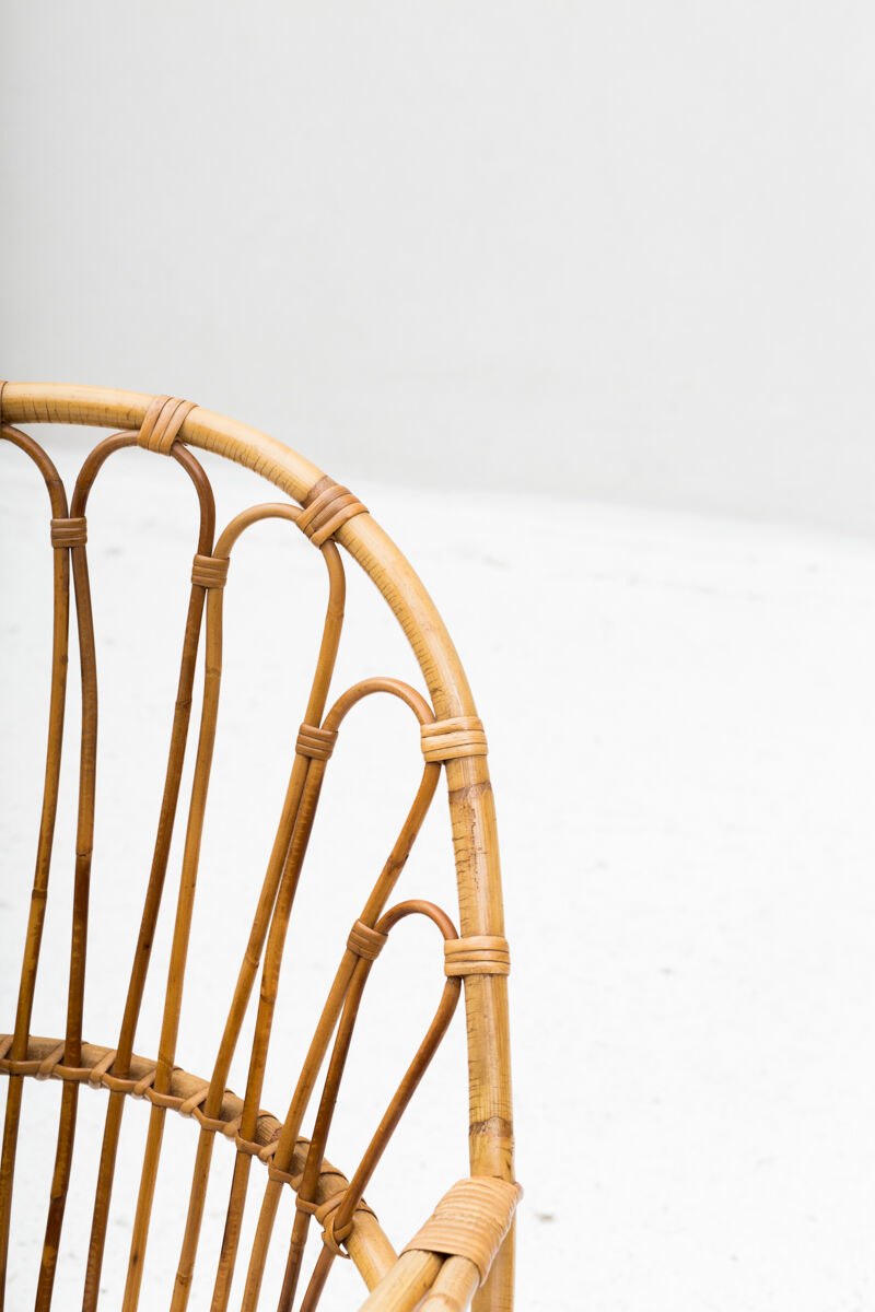 Rattan side chair, Dutch design, 1950’s