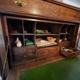 Secretary in solid walnut