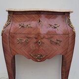 Louis XV Style Commode Stamped in Richly Decorated Rosewood Marquetry