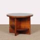 Table basse ronde en noyer et palissandre, XXe siècle