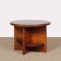 Table basse ronde en noyer et palissandre, XXe siècle