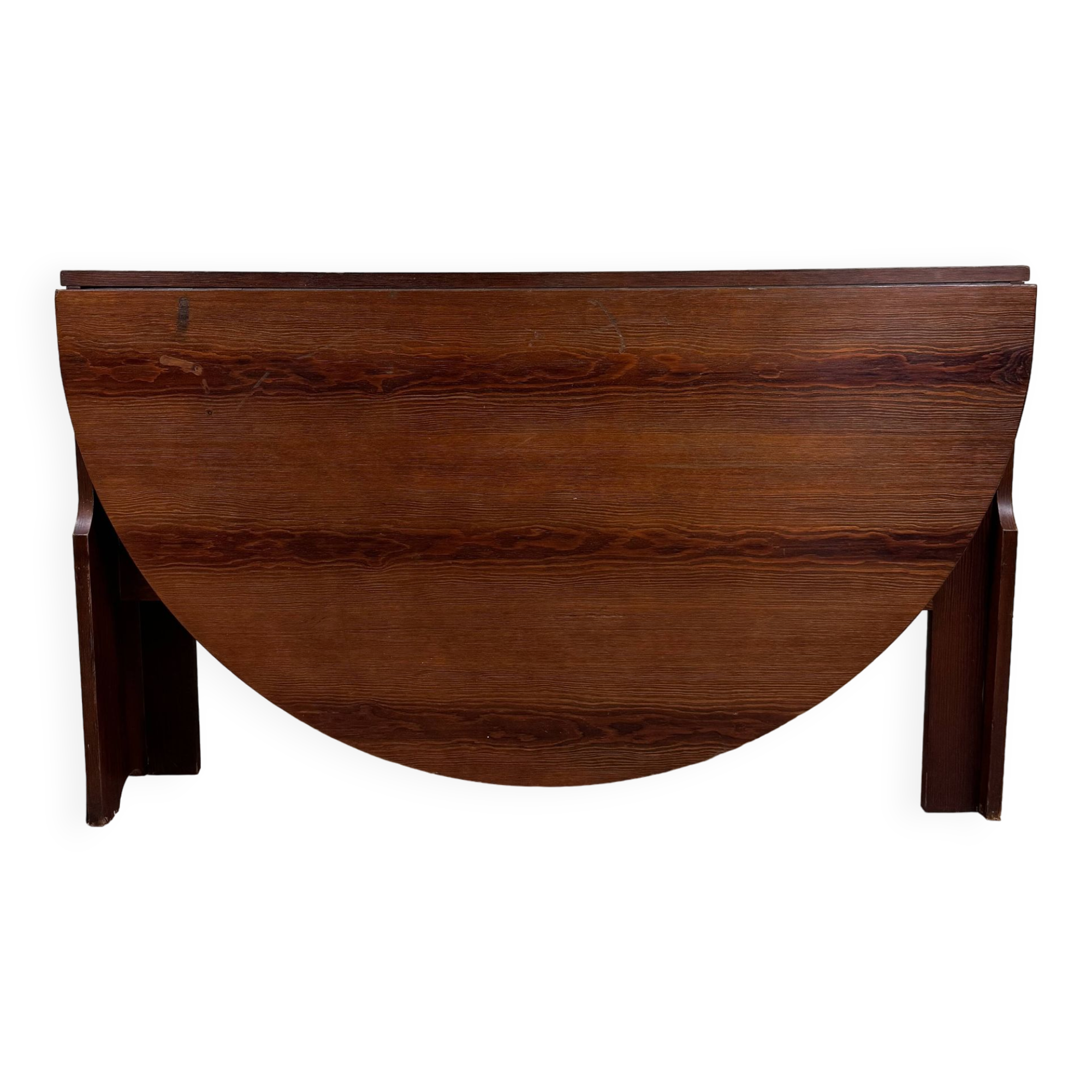 Large oval Gateleg folding table with two leaves in Rio rosewood