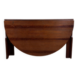 Large oval Gateleg folding table with two leaves in Rio rosewood