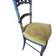 Napoleon III Neo-Gothic "Troubadour" Chair - Polychrome Decor 19th Century