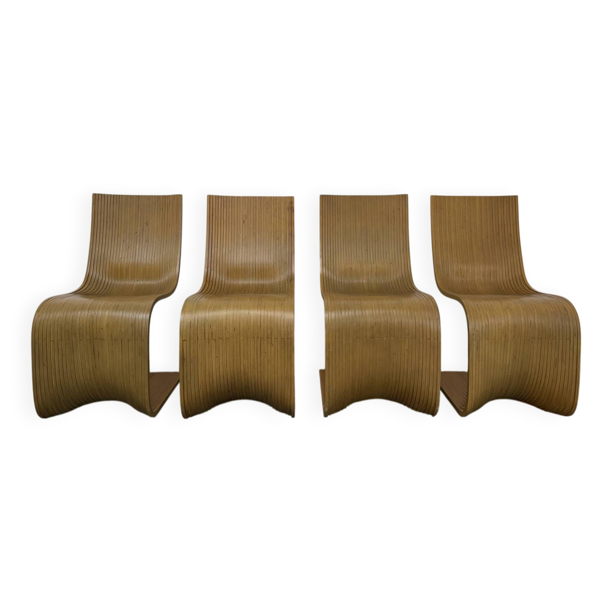 Lot de 4 chaises Contour par Alejandro Estrada pour Piegatto