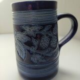 mug in blue Alsace sandstone signed