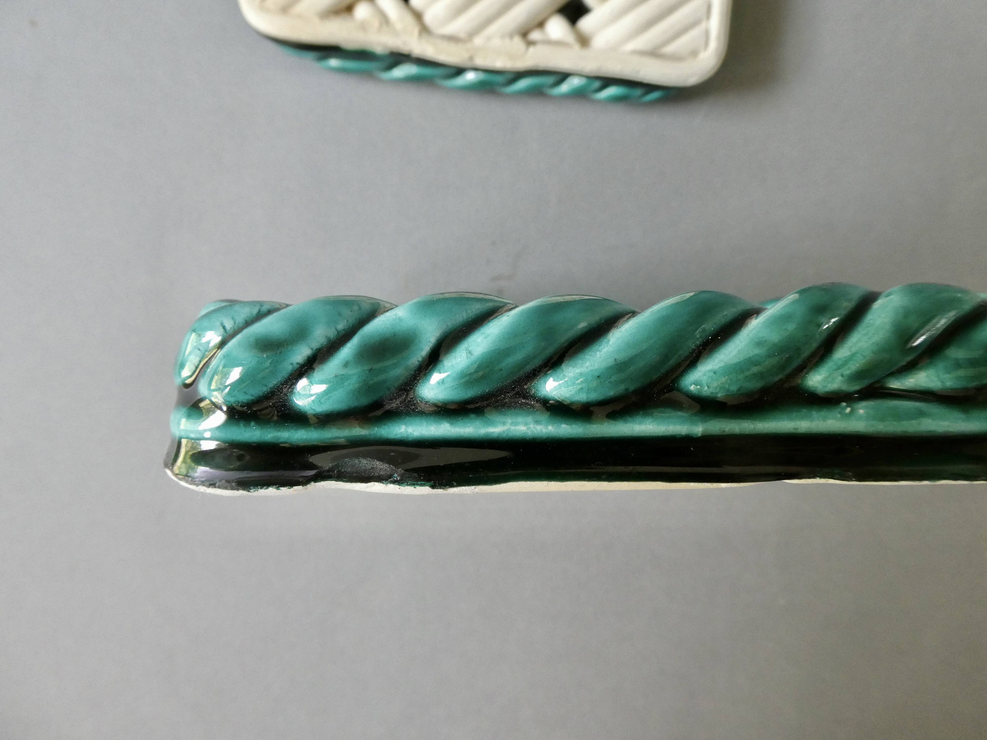 2 slip coasters, 1960s