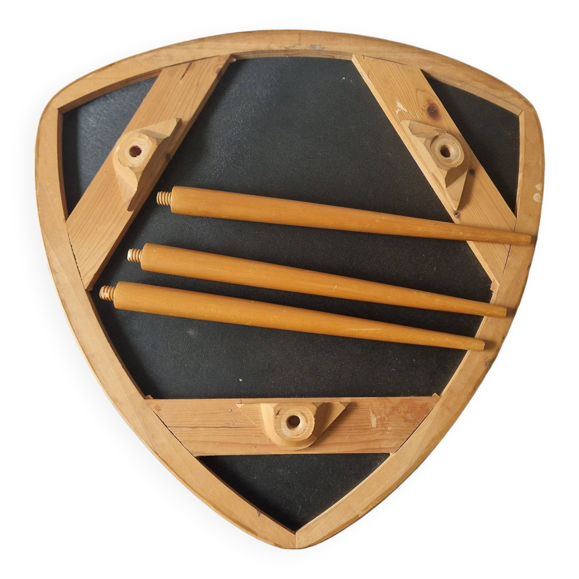Wood and glass triangle shaped coffee table for Opal Kleinmöbel, Germany 1950's/1960's