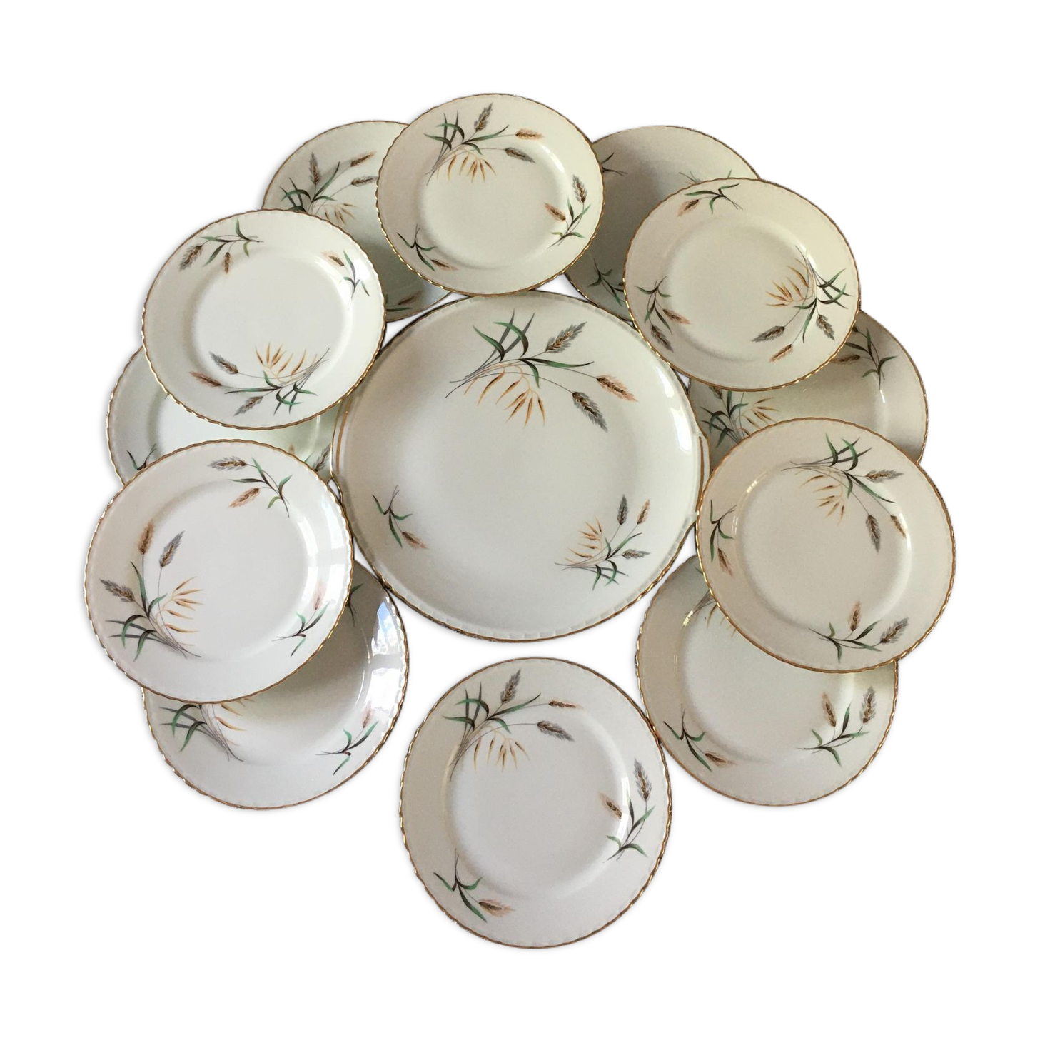 Service à dessert en porcelaine royale de luxe 1960