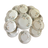 Service à dessert en porcelaine royale de luxe 1960