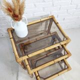 Rattan nesting tables