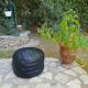 Leather pouf De Sede 1970