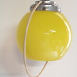 Suspension glass yellow ball vintage