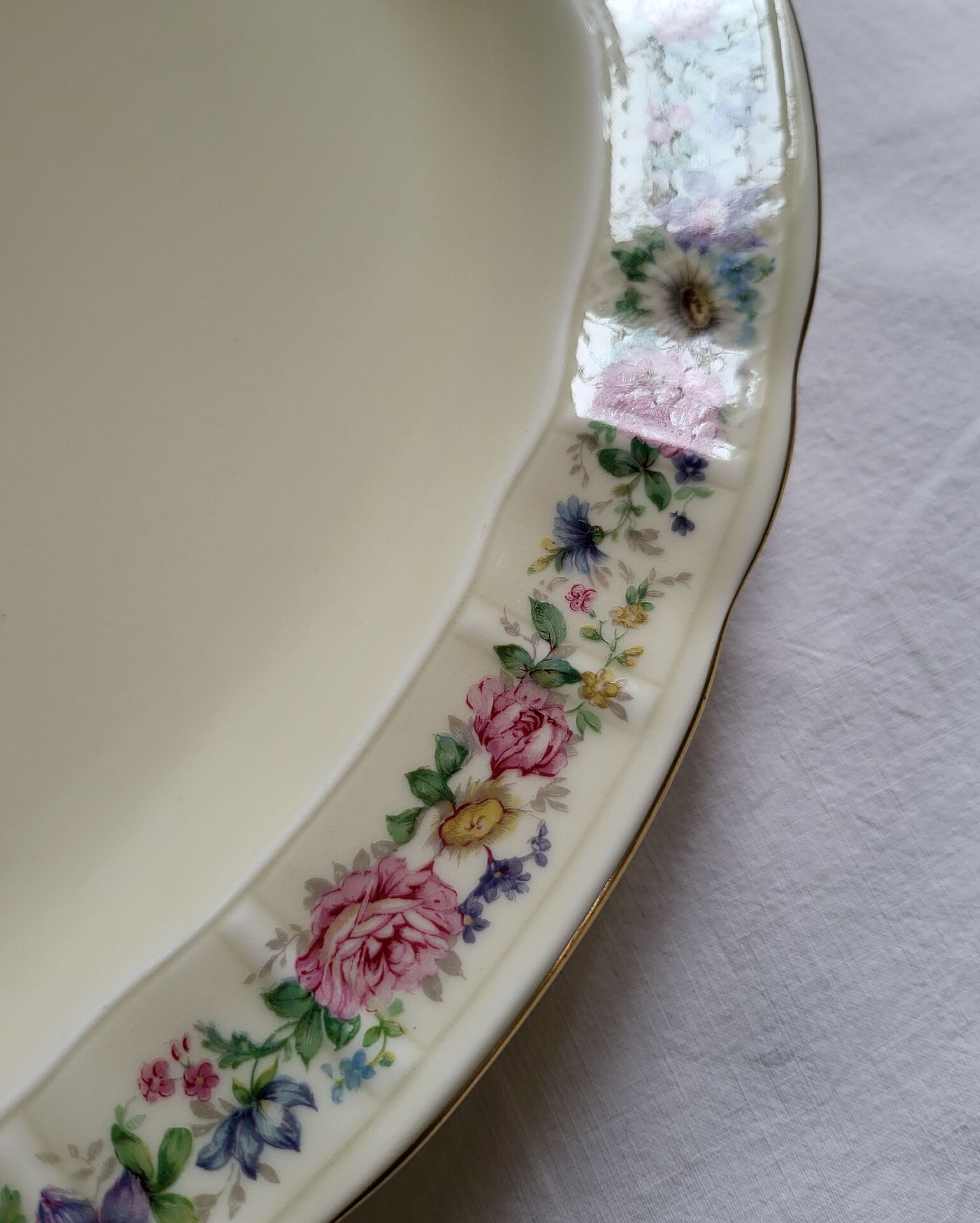 Limoges Bernardaud large oval plate in porcelain