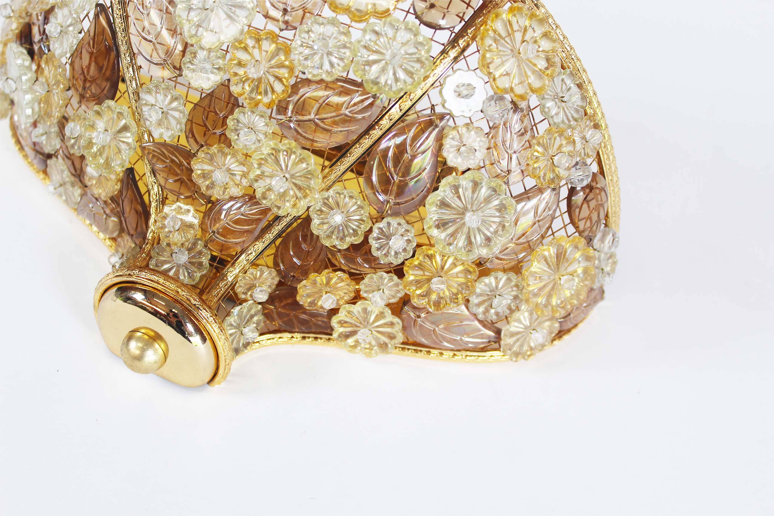 Incredible and rare crystal glass wall light light by Palwa, Germany 1960’s