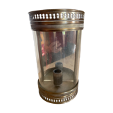 Brass and glass wall lamp