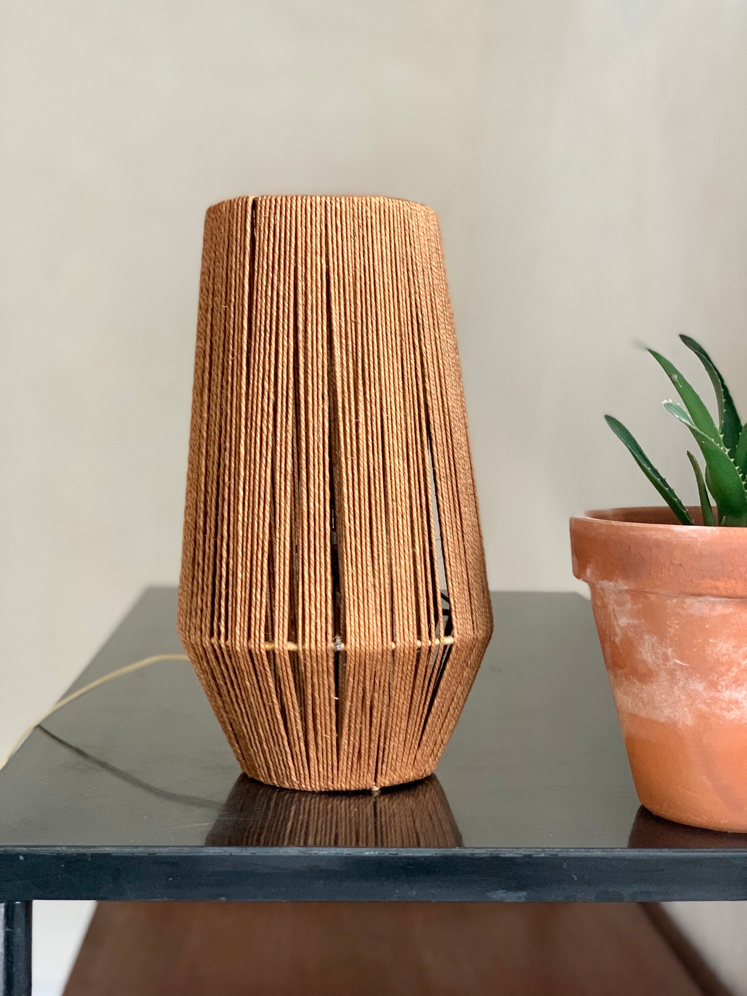 Vintage Danish rope table lamp