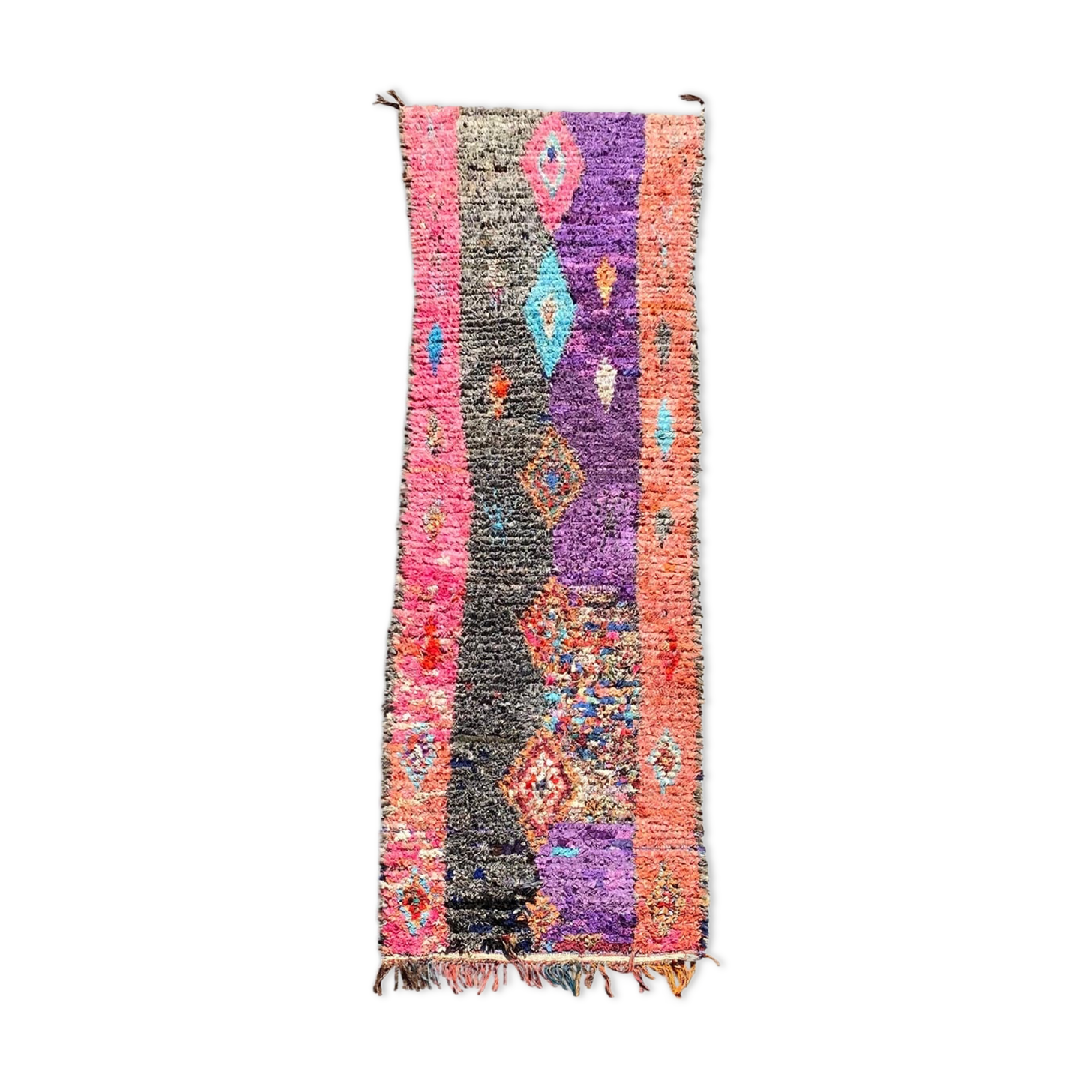 Carpet berbere boucherouite corridor 90×270 cm