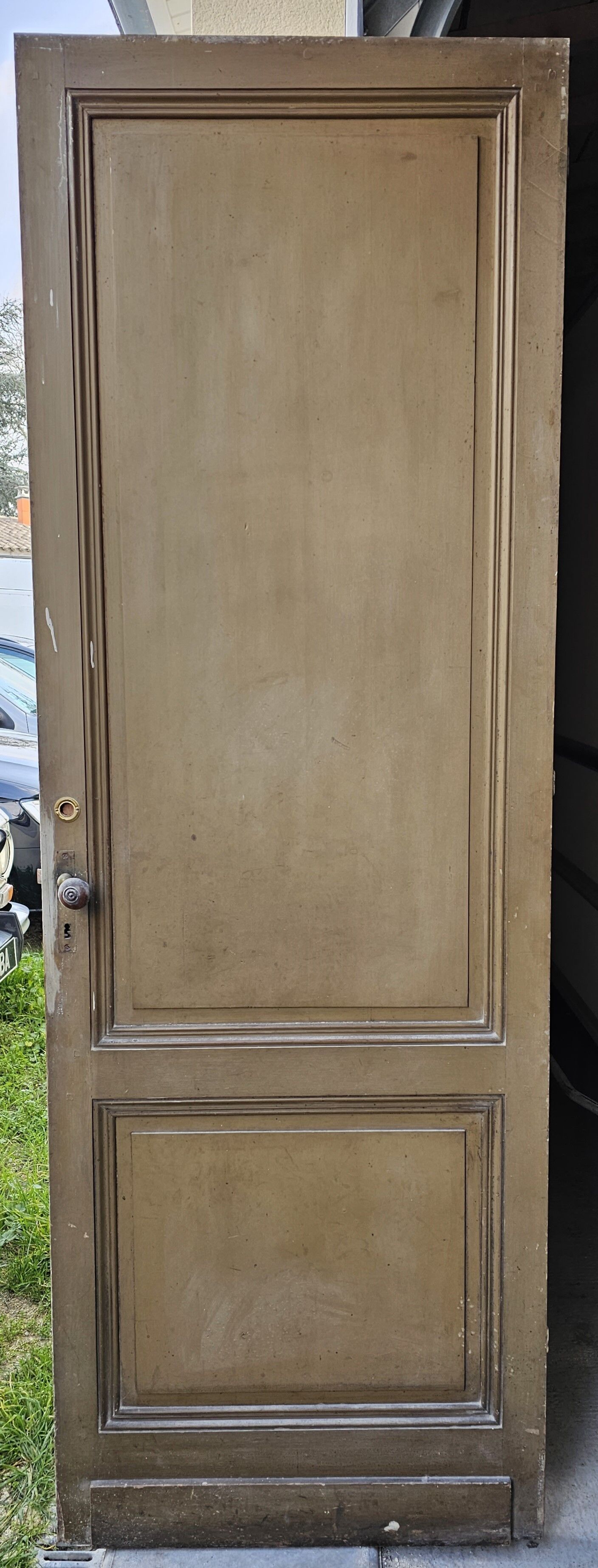 Wooden interior door of the nineteenth century