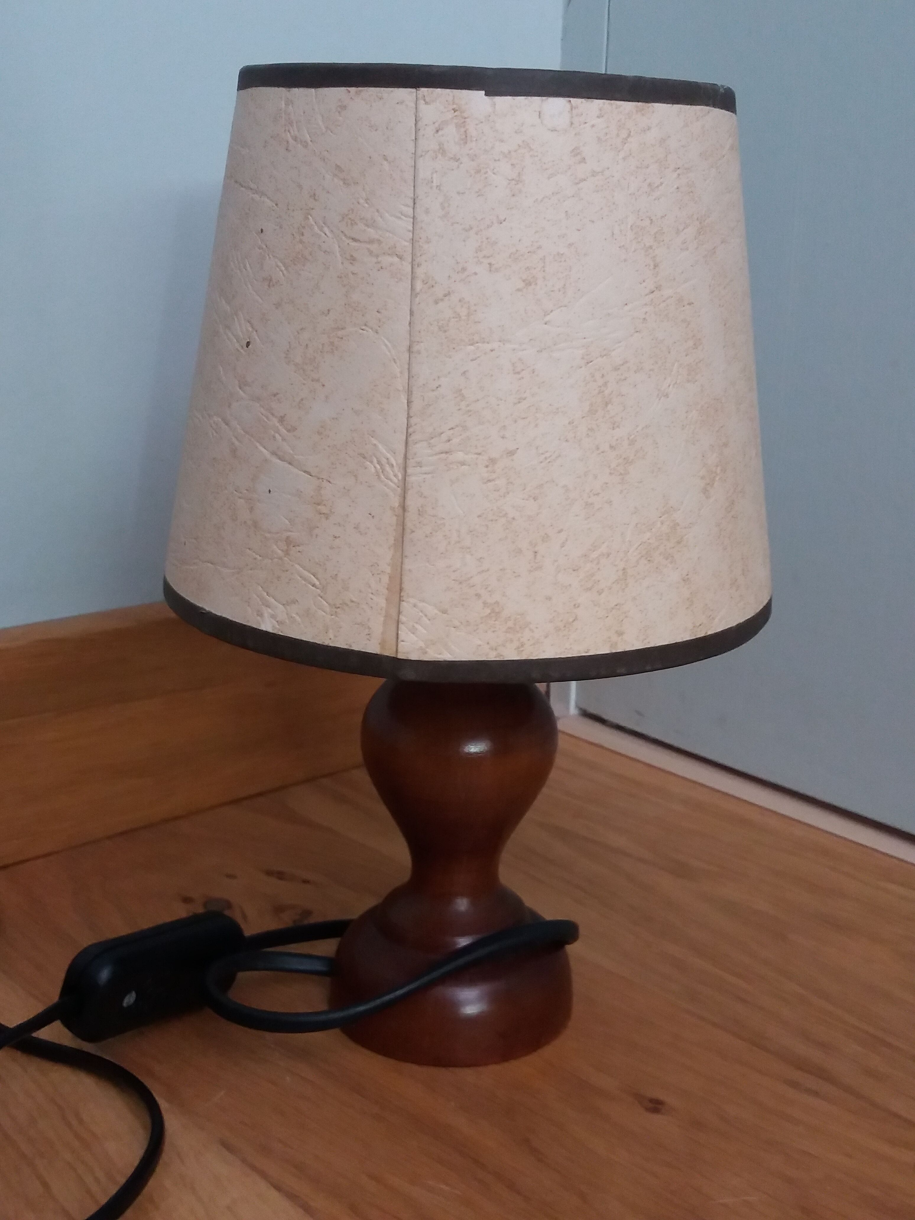 Bedside lamp turned wood