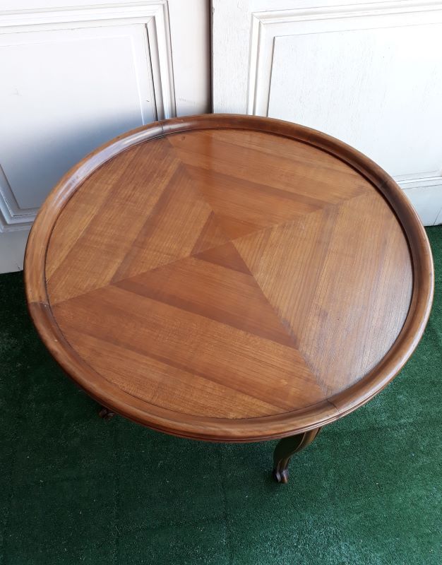Louis XV-style solid cherry coffee table early 20th century