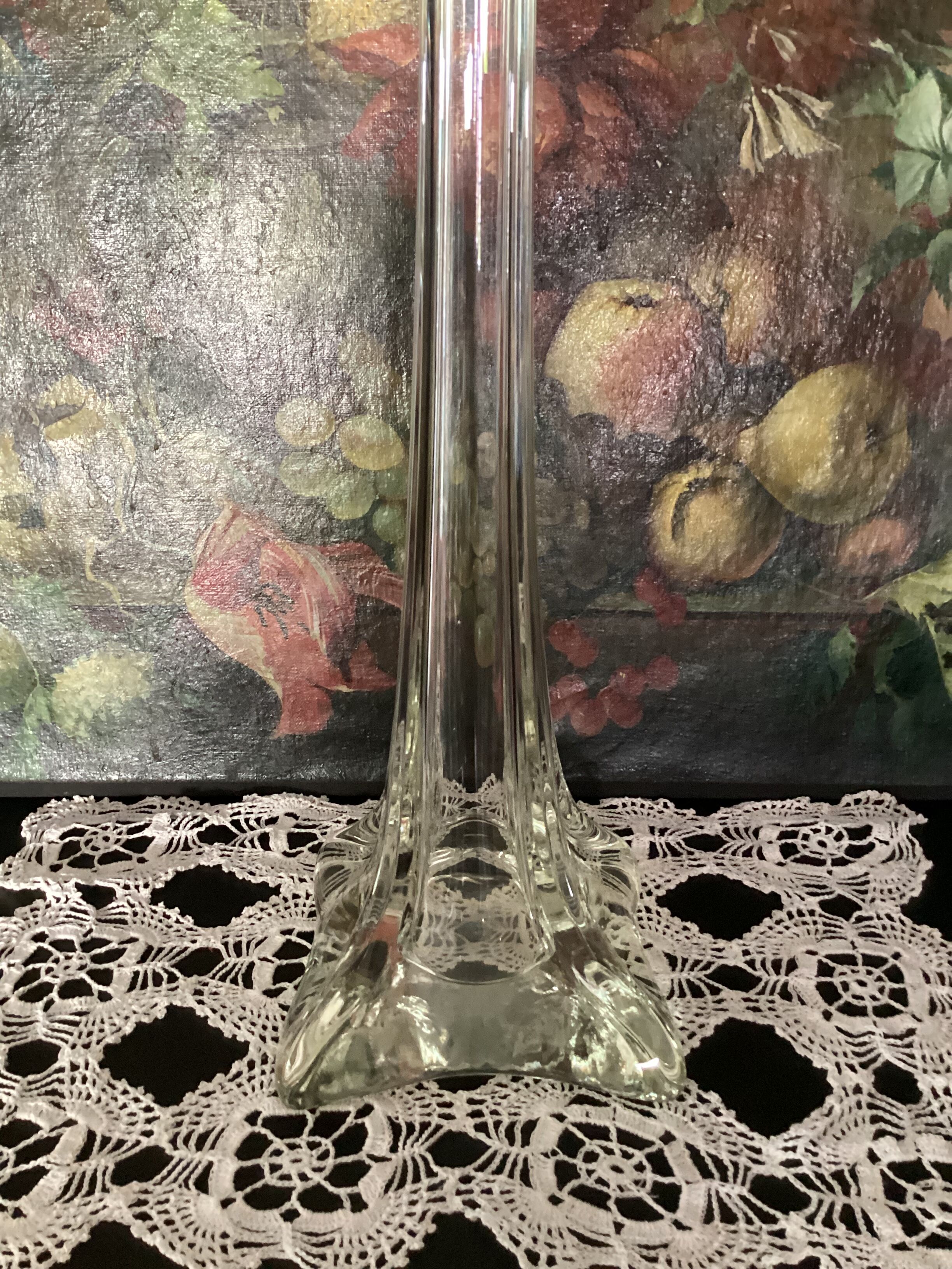 Vintage blown glass soliflore vase dimensions
