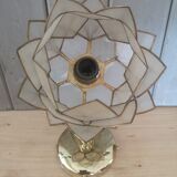 70s golden vintage flower-shaped wall sconce