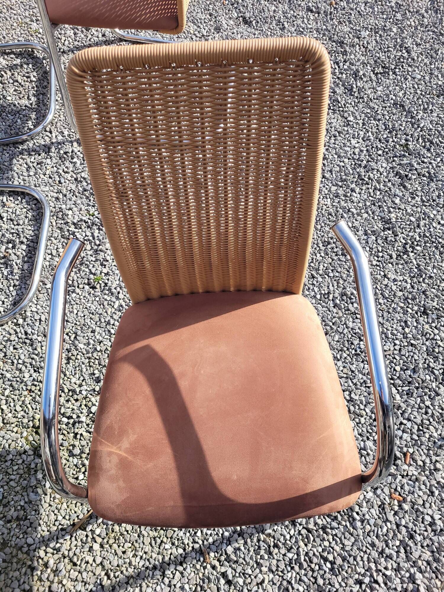6 chairs in chrome metal effezeta Italy 70s