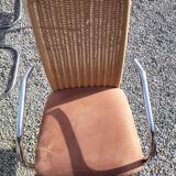 6 chairs in chrome metal effezeta Italy 70s