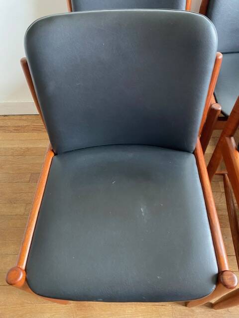 6 chaises teck scandinave vintage