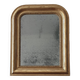 Old gilded mirror and old mercury glass - wall mirror with gold leaf