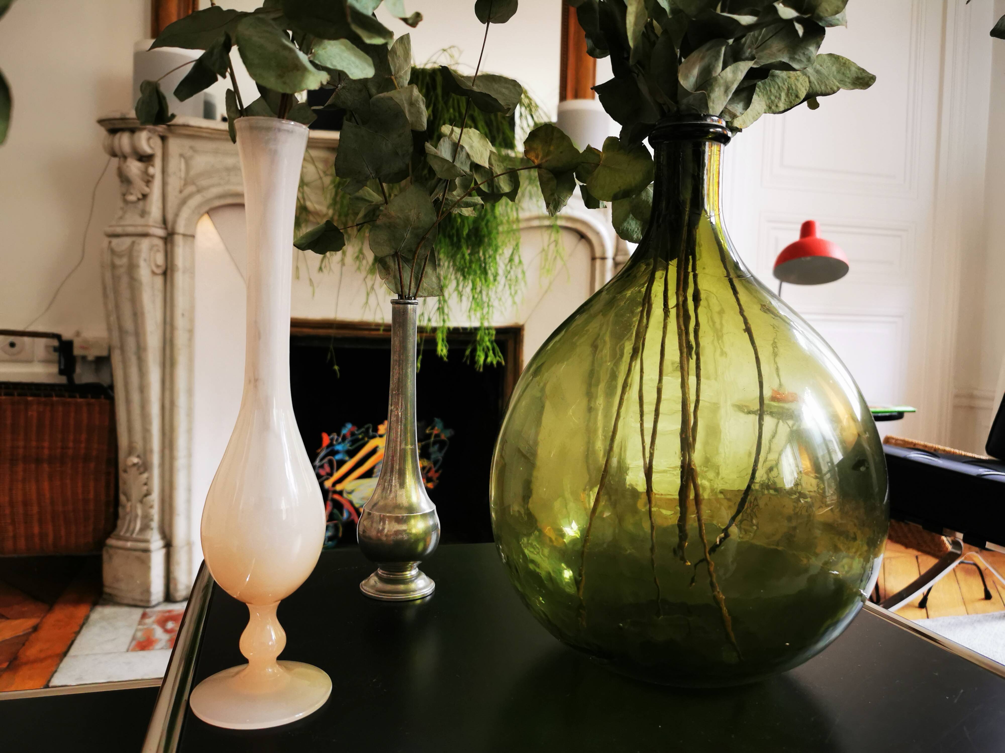 Demijohn 6l in green glass