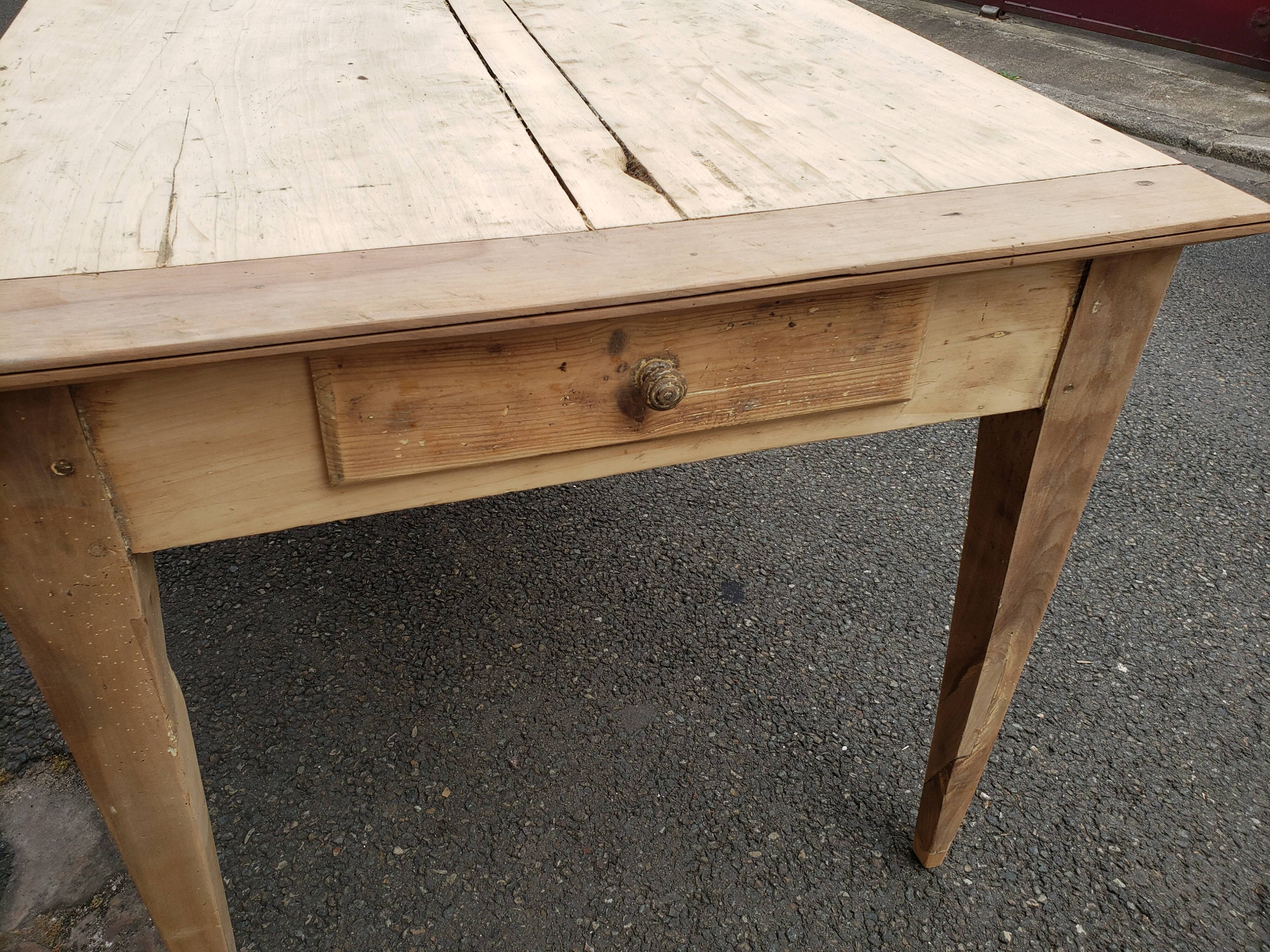 Farm table 2 poplar and chestnut drawers