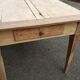 Table de ferme 2 tiroirs peuplier et chataignier
