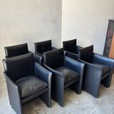 Set of 6 Break 401 chairs by Mario Bellini for Cassina