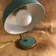 1950s turquoise blue and gold desk lamp