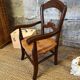 Fauteuil en paille vintage pour enfant