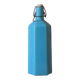Bouteille de limonade en grès vernissé bleu , grès d'Alsace, poterie, collection