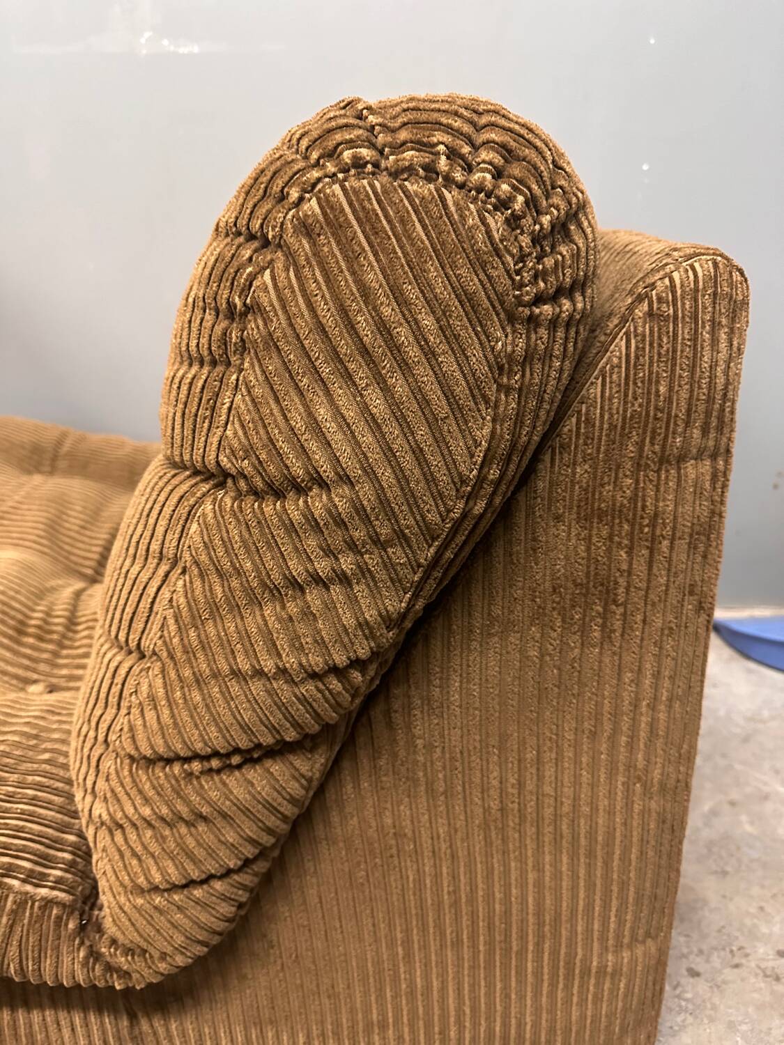 Vintage brown corduroy armchair from the 70s