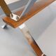 Vintage coffee table from the 60s and 70s in ceramic, chrome metal, and wood.