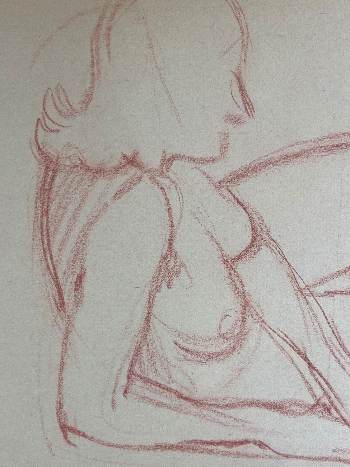 Drawing of female nude
