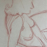 Drawing of female nude