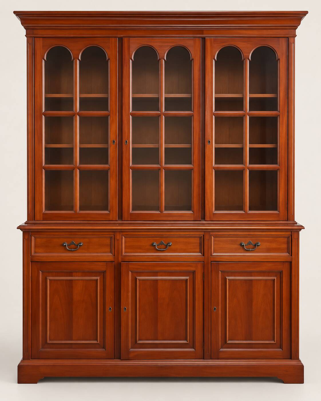 Sévigné library in Louis XV style in solid Kaori