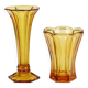 Ensemble de vases en ambre Luxval Américain Art Déco 1935
